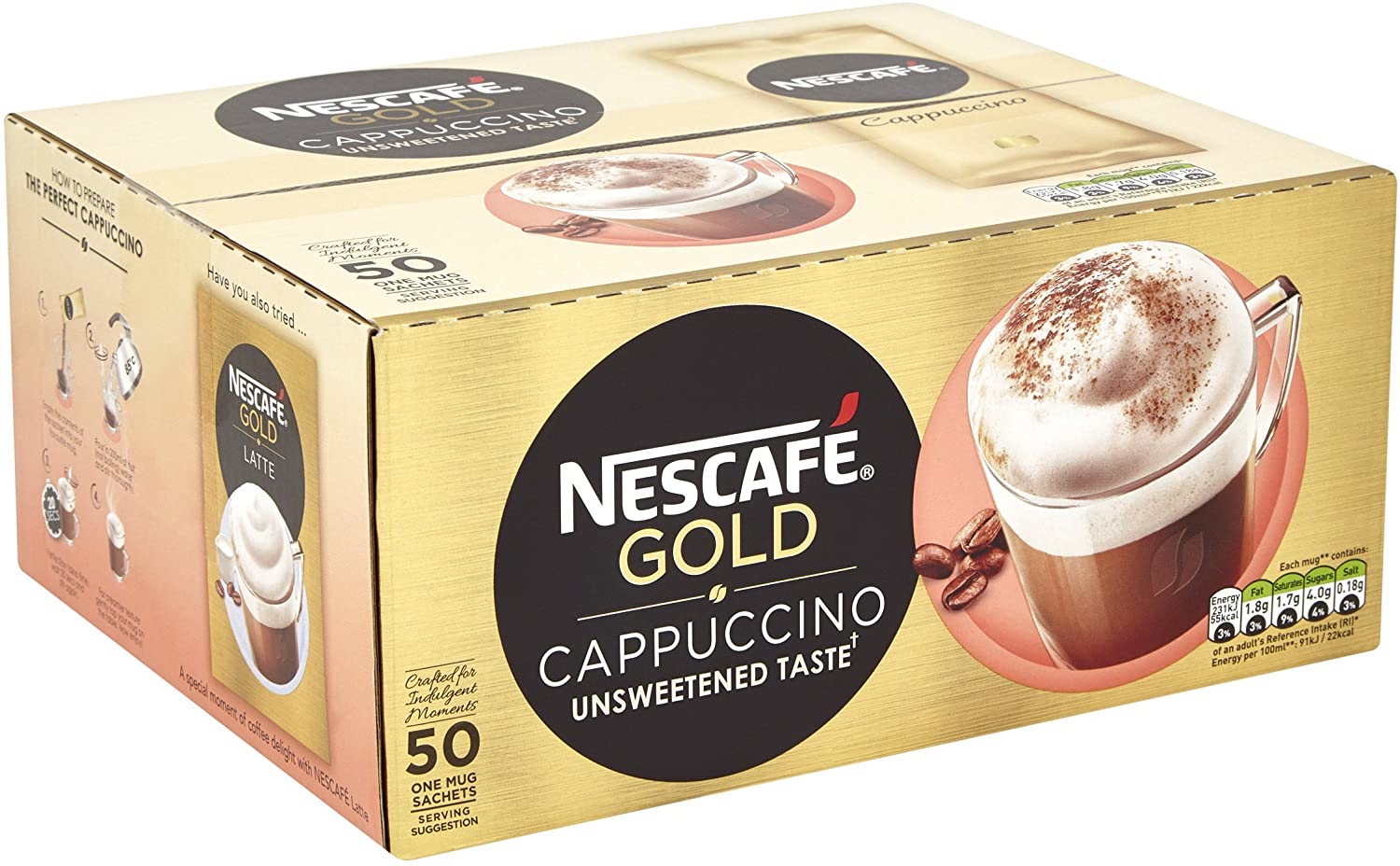Nescafé Gold Cappuccino Sachets, 50 x 14.2g