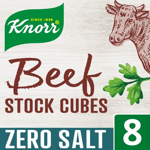 Knorr Beef Stock Cubes Zero Salt 8 Pack 72g | Britannia.lk